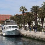 Split harbor with boat